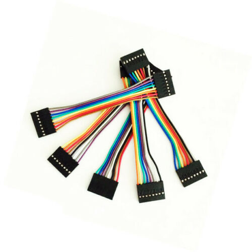 10pcs 8pin 10cm Dupont Wire Color Jumper Cable 2.54mm Female-female For Arduino