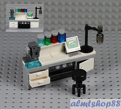 Lego - Science Lab Desk W/ Microscope & Stool Research Physics Minifigure 21110