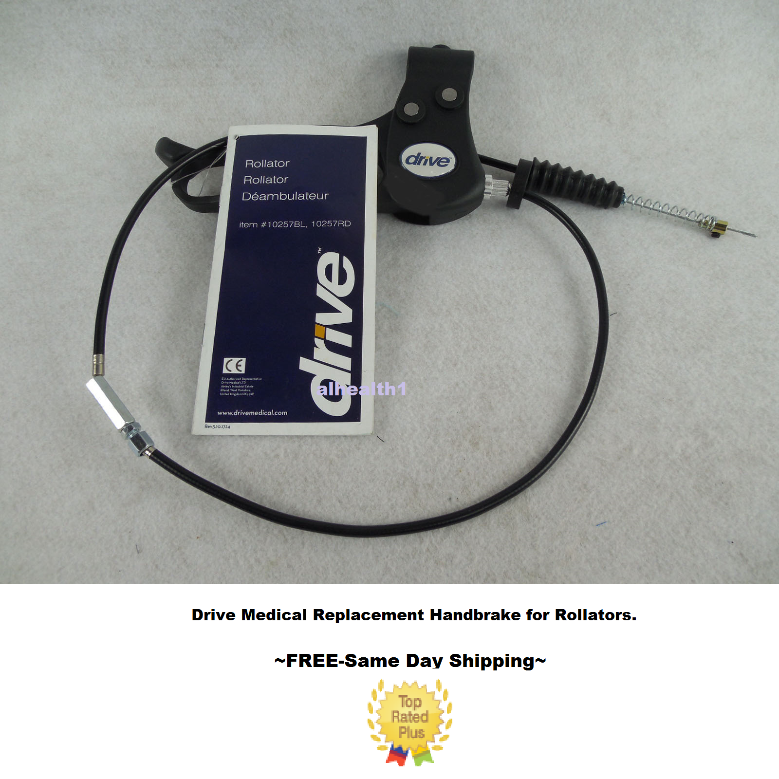 Drive Medical Replacement Hand Brake For Rollator-10257 ~same Day Free Shipping~