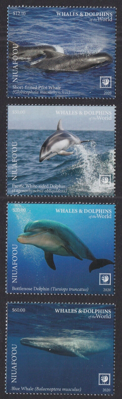 Niuafo'ou (2020) Whales & Dolphins Of The World, Part Ii, Large Stamp - Sgls,set