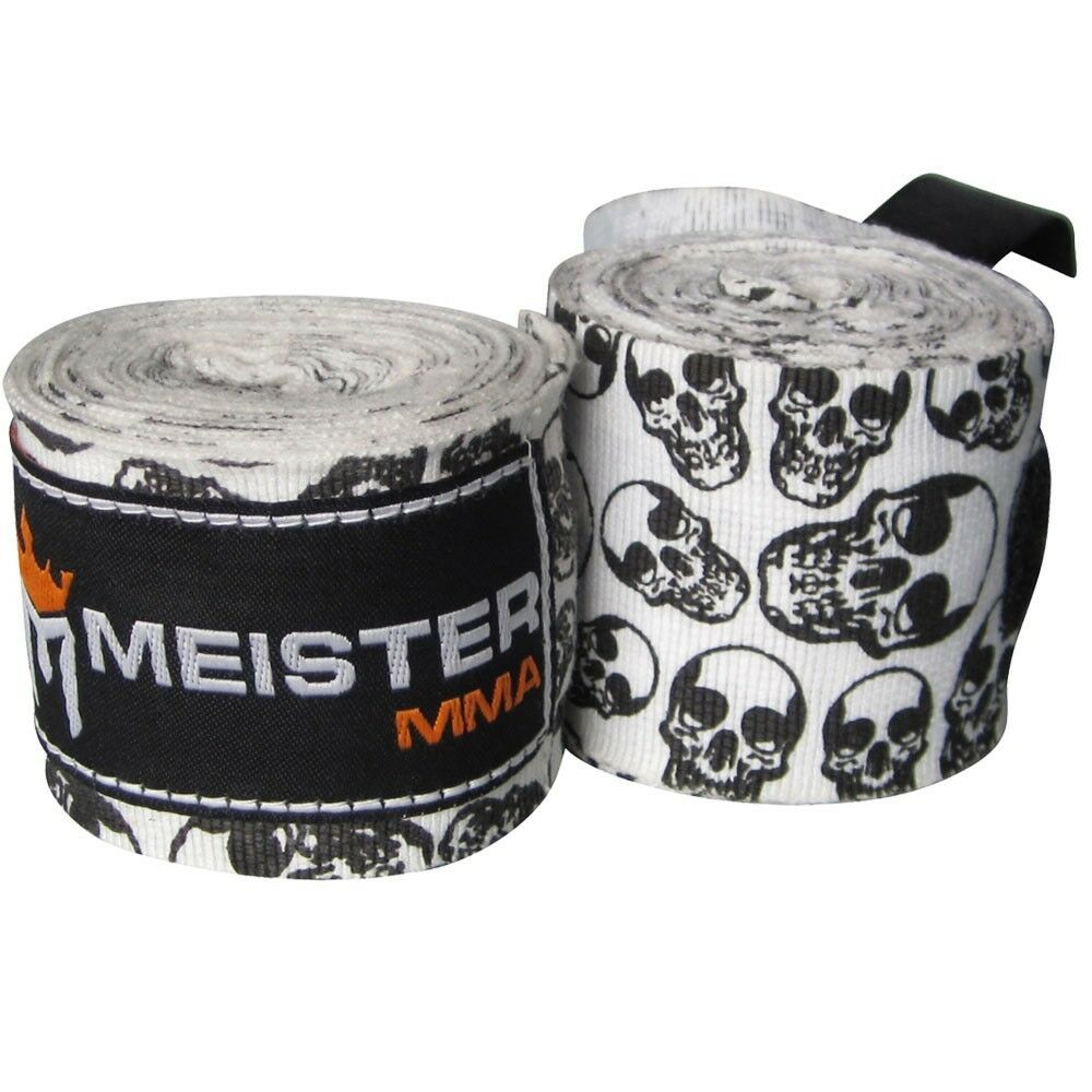 Death Skulls 180" Elastic Hand Wraps Meister Mma Cotton Boxing Wraps Mexican New