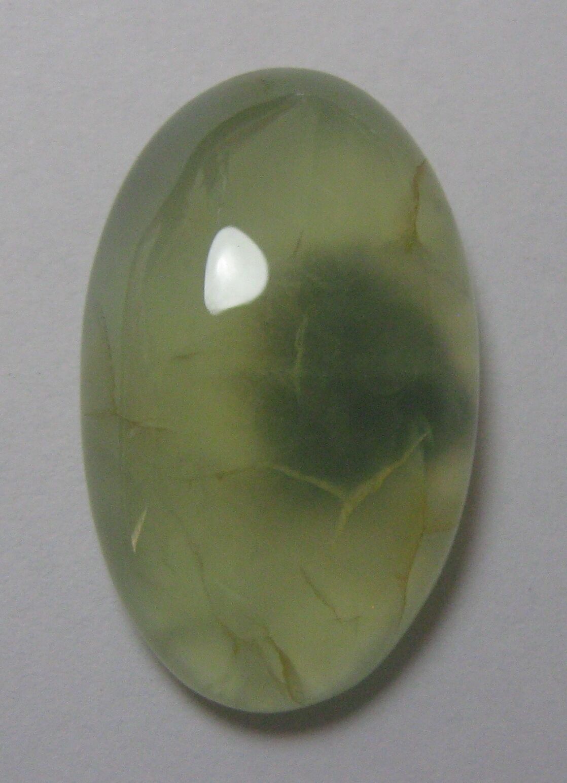 40 Cts Natural Prehnite Oval Cabochon Loose Gemstone A3177